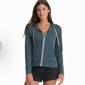 Vuori Women's Halo Performance Zip-Up Hoodie - Stone Heather, Size XS